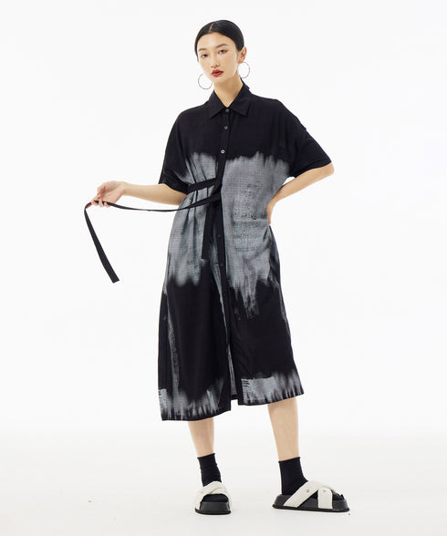 Blurred Print Dress